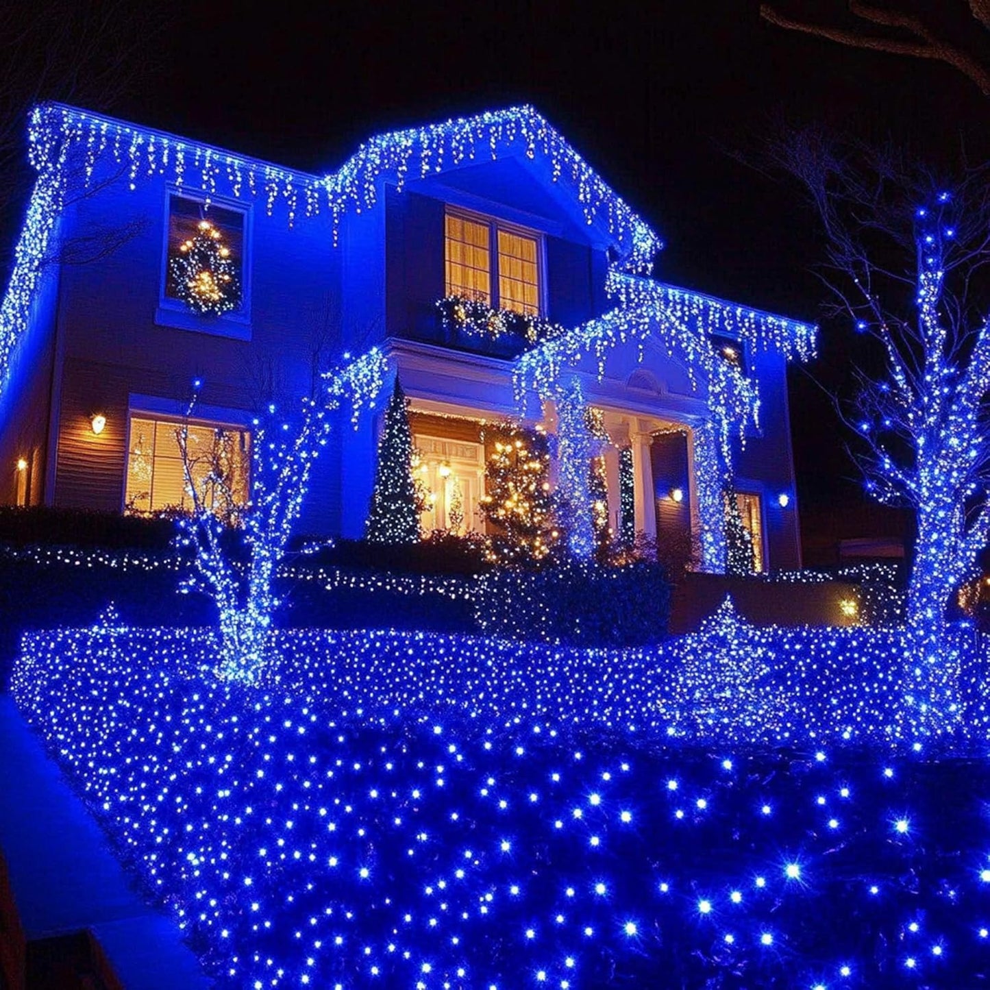 100FT 300 LED String Lights with 8 Modes Timer Connectable Waterproof Plug-In Fairy Lights for Home, Garden, Party, Holiday, Tree, Christmas Decorations (Blue)