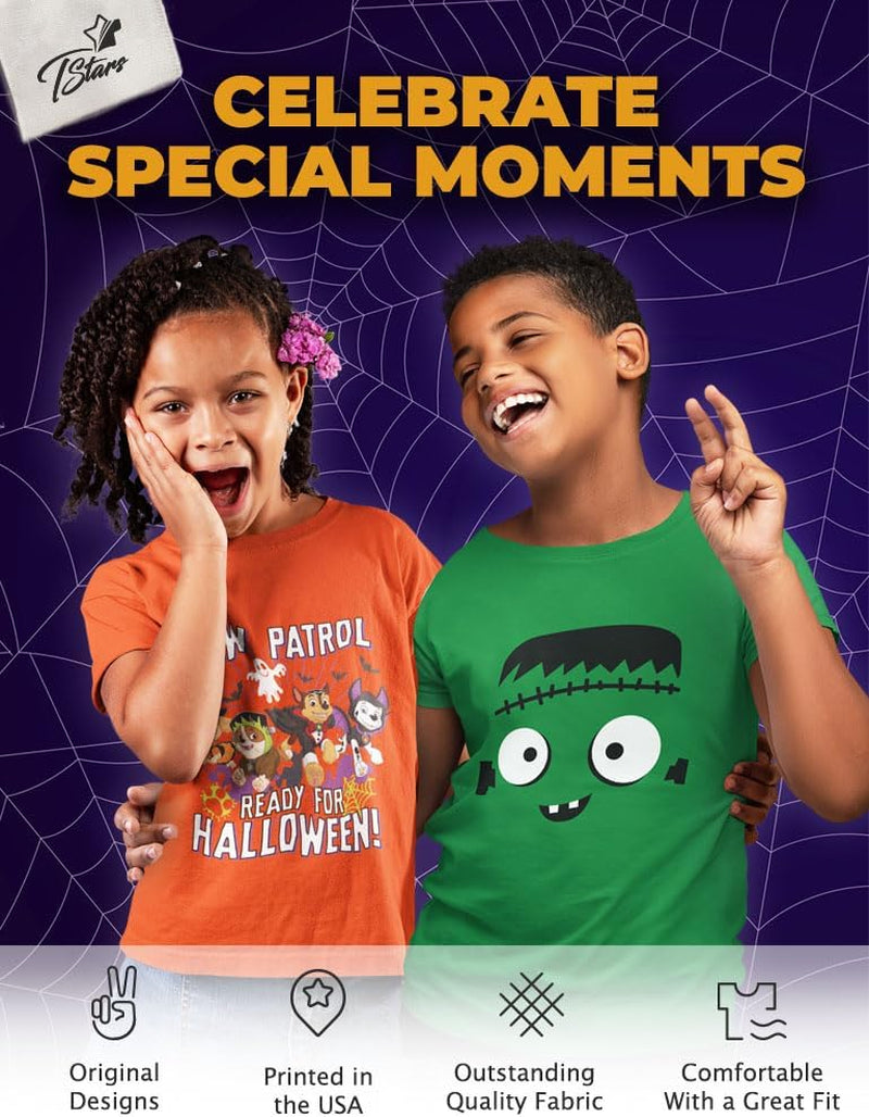Jack O' Lantern Spooky Pumpkin Face Shirt - Boys, Girls & Toddler Halloween T-Shirt for Kids