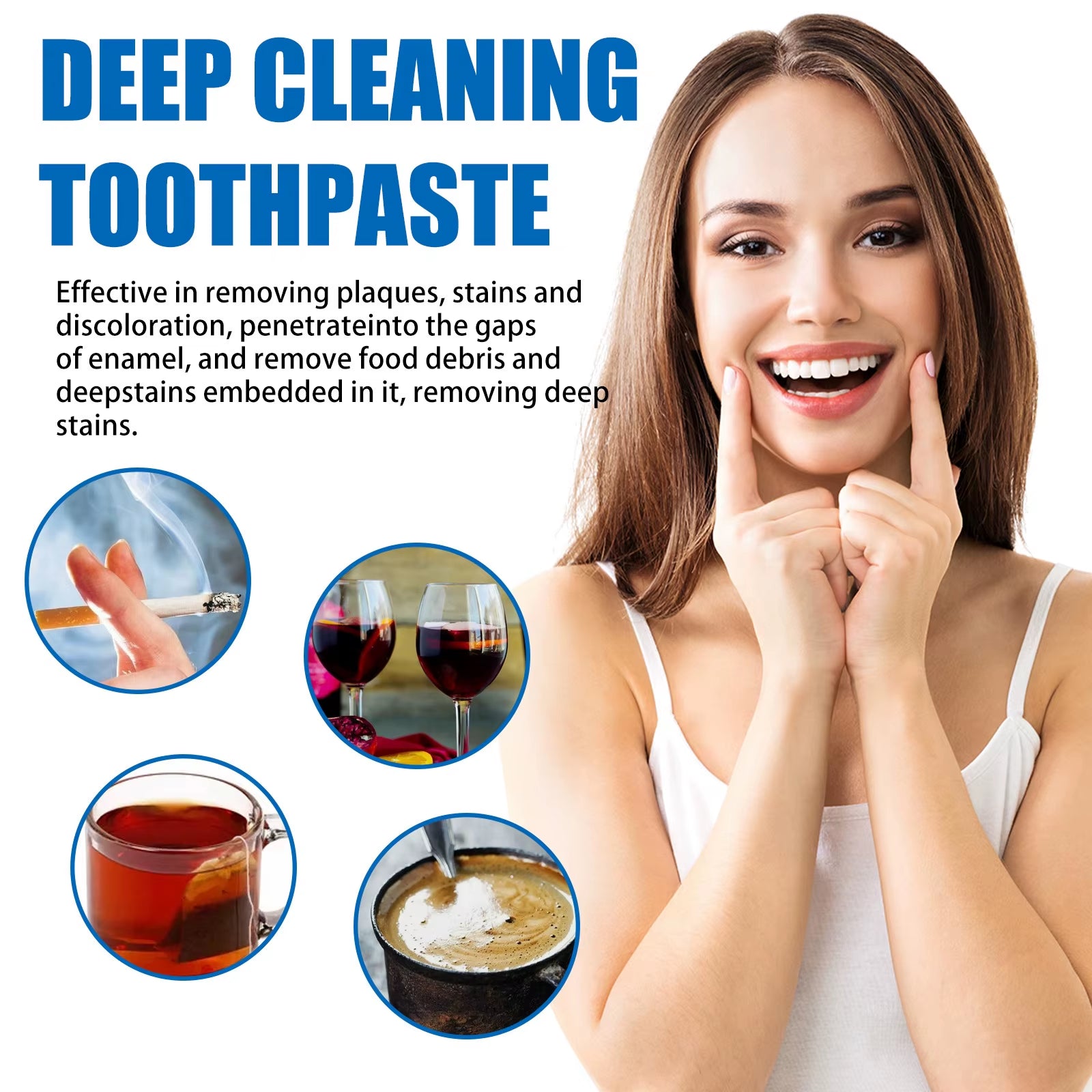 Natural Whitening Toothpaste Refreshing Breath Oral Heath Care Plaque Smoke Stains Removal Sensitivity Tooth Repair Toothpaste