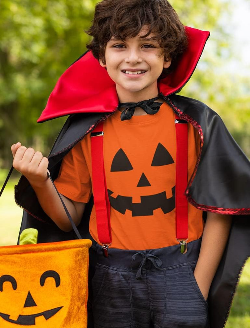 Jack O' Lantern Spooky Pumpkin Face Shirt - Boys, Girls & Toddler Halloween T-Shirt for Kids