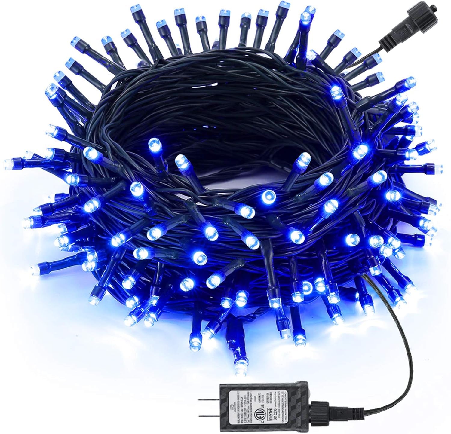 100FT 300 LED String Lights with 8 Modes Timer Connectable Waterproof Plug-In Fairy Lights for Home, Garden, Party, Holiday, Tree, Christmas Decorations (Blue)