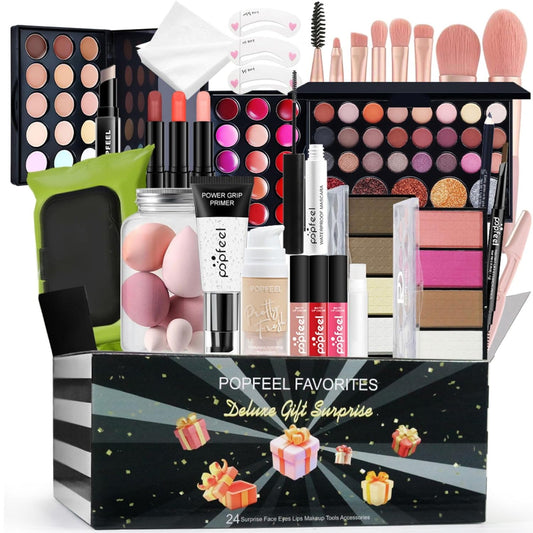 Makeup Set Box, Festival Surprise Assortment Gift with Professional Makeup Products, Cosmetics Set Party Favors for Women Girls Teenager, Vegan & Cruelty-Free, Set A