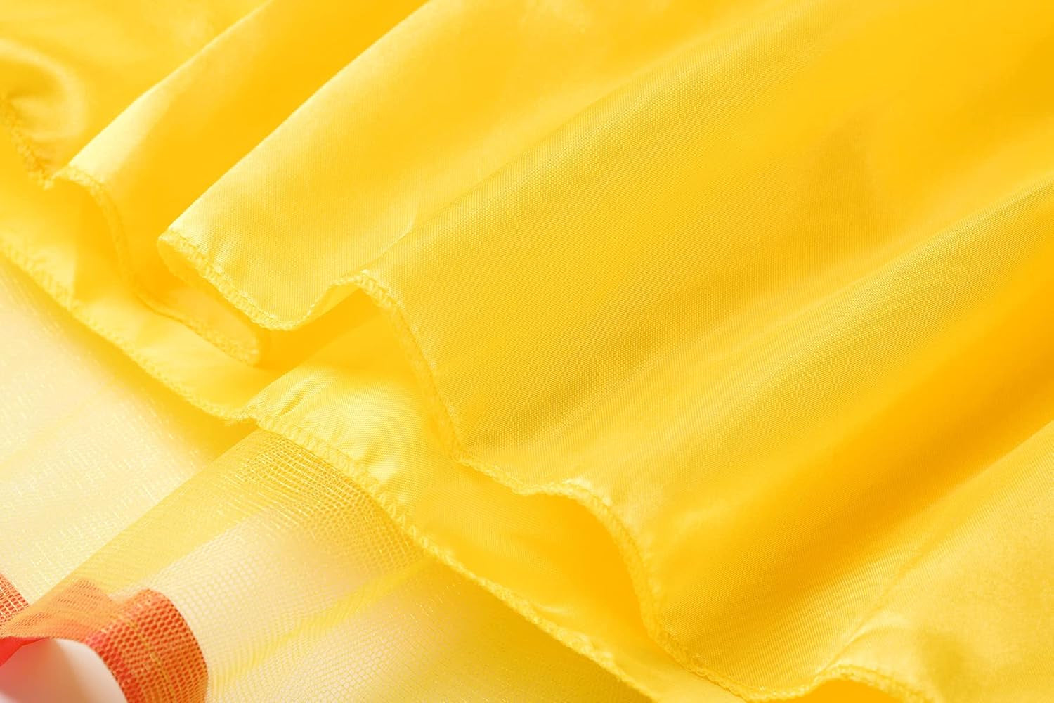 Girls Elastic Waist Backless Princess Dress Costume with Accessories, Yellow,130